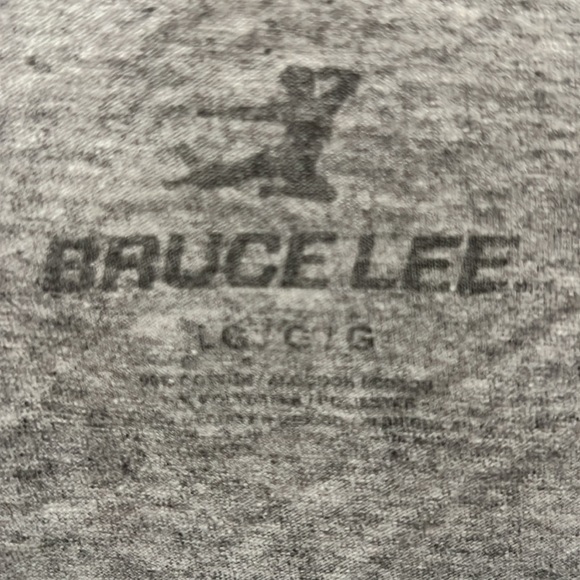 Grey Bruce Lee Sz Men’s Large Short Sleeved T-Shirt by Bruce Lee Tees - Picture 2 of 4